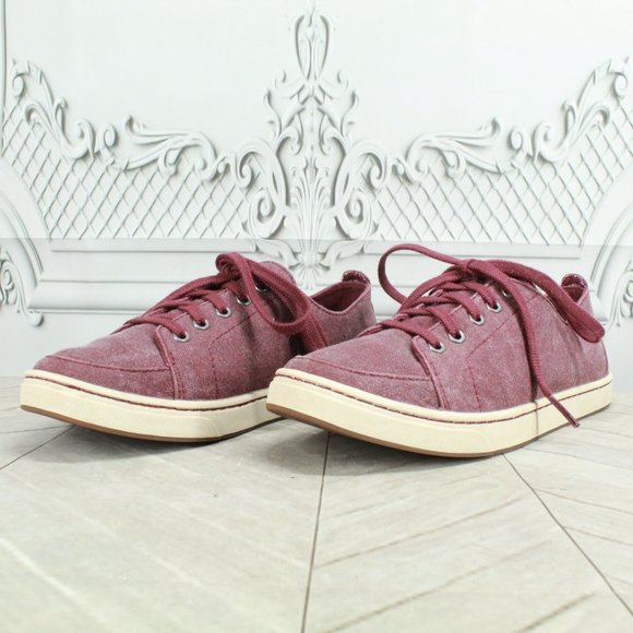 LL Bean Purple Canvas Comfort Shoes Oxford Casual Sneaker Size 7 M - Picture 2 of 8